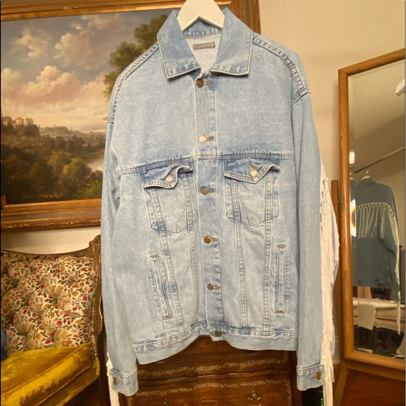Denim Western Jean Jacket size XS (oversized!) - Picture 5 of 10